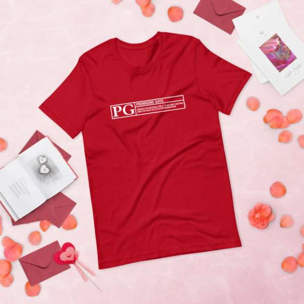 Rated PG for Promising Gays Tee (White Lines edition) - Image 4